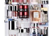 Auxmir Makeup Organiser, 360 Degree Rotating Beauty Organiser for Cosmetic Perfume Jewellery, Revolving Make Up Storage with 7 Adjustable Layers on Stand Spinning for Vanity Table Bedroom, Crystal MULTIPLE COLOURS AVAILABLE (FREE POSTAGE)