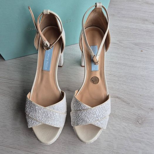 Charlotte Mills,Kali Pearl Luxury Heels,  UK 7 EU 40, Brand New