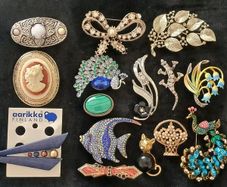 Fabulous Collection of 15 Brooches