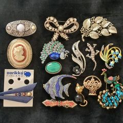 Fabulous Collection of 15 Brooches