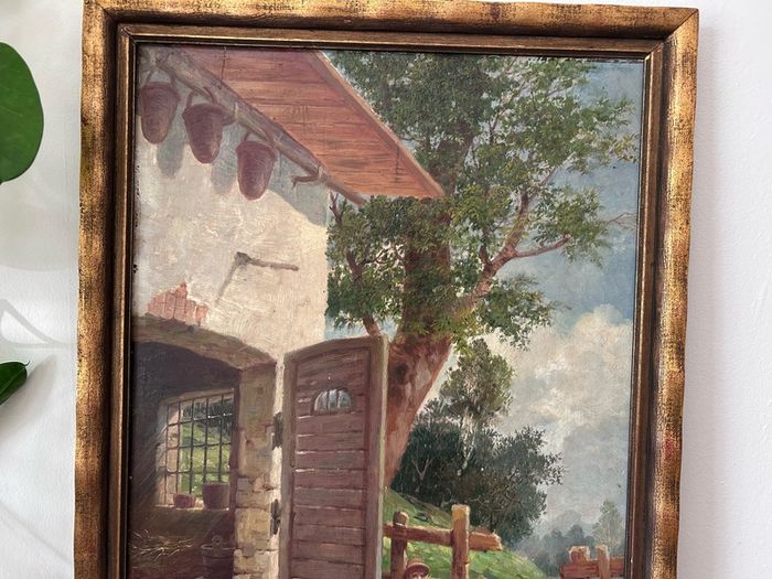Antique Oil Painting by Austrian artist Ludwig Schweiger