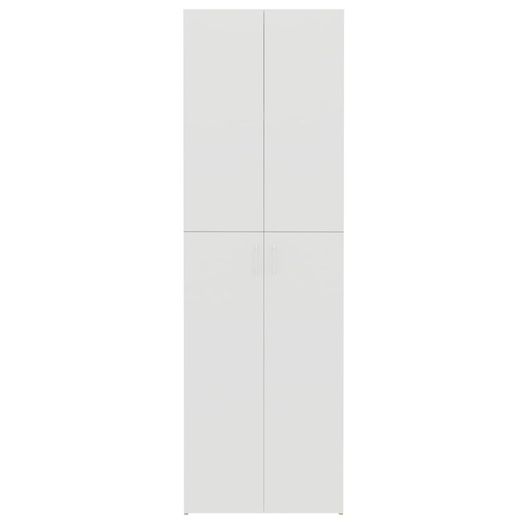 Office Cabinet White and Sonoma Oak 60x32x190 cm Chipboard