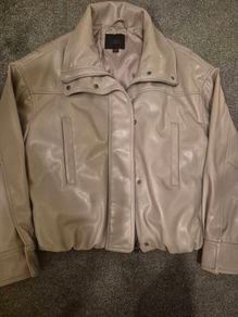 Zara faux leather bomber jacket