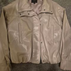 Zara faux leather bomber jacket