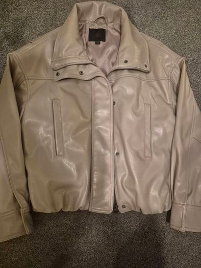 Zara faux leather bomber jacket