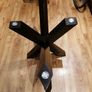 Walnut base and matching 4 chairs. Bevelled edge glass top Image 3