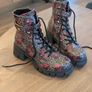 GUESS Floral Print Lace-Up Zipper Ankle Combat Boots size 7 Image 4
