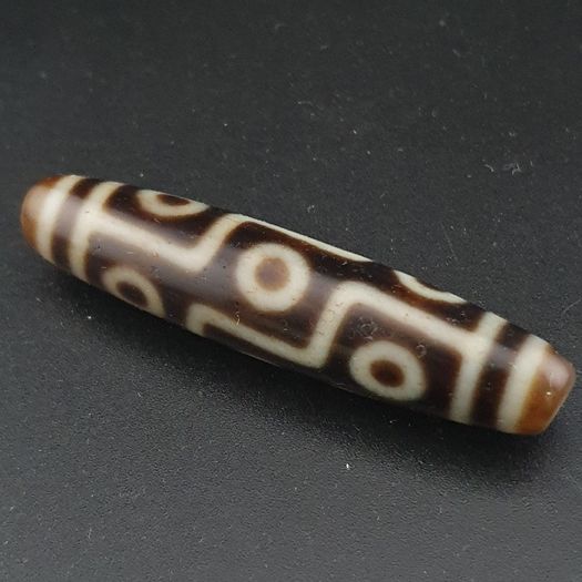 Antique Himalayan 9 Eyes Agate Dzi Bead Amulet