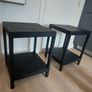 2x Black Side Tables / Bedside Lockers Image 8