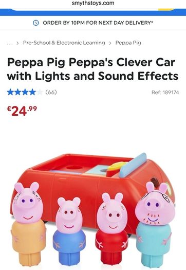 Peppa Pig Peppa's Clever Car with Lights and Sound Effects