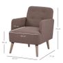 Upholstered Armchair, Living Room Chairs with Birch Wood Legs Image 2