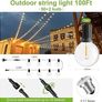 30M/100Ft IP45 Waterproof LED Festoon Lights Outdoor, Indoor Outdoor Globe String Lights for Garden, Yard, Wedding, Christmas, Backyard, Terrace, Party Image 3