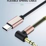 USB C Type C Male To 3.5mm Male AUX Adapter Cable Earphones Speaker Image 3