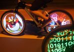 Programmable bicycle wheel LED lights