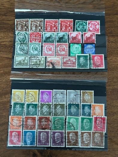 Germany 1872-1945 Reich Collection lot stock 1200+ stamps and 2 Mint sheets
