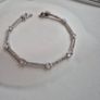 Bracelet sterling silver 925 clear stone size 19cm very good condition Image 5