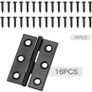 16 Pieces Small Door Hinges Stainless Steel Folding Butt Hinges Home Furniture Hardware Piano Cabinet Door Hinge with 96 Pieces Stainless Steel Screws (FREE POSTAGE) Image 2