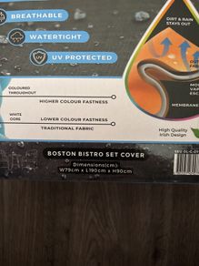 Boston bistro set cover W79cmxL190cmxH90cm