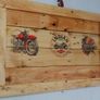Rustic Indian Motorcycle wooden wall art plaque Image 9