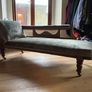 Antique chaise longue (prestigious textiles Pewter velvet) Image 3