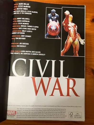 Graphic novel: 'Civil War' by Marvel