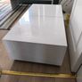 coffee table living room table high gloss white with storage Image 8