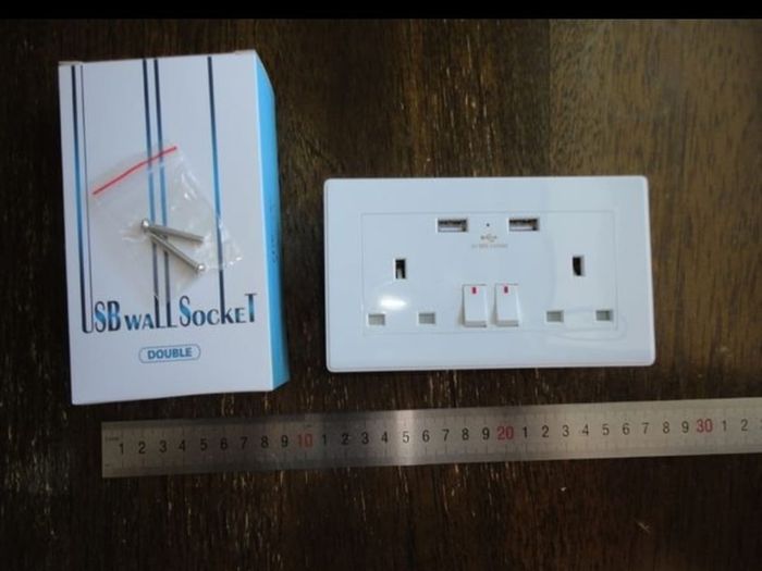 Double sockets with USB ports