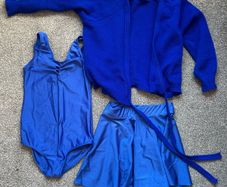 Blue Ballet leotard and cardigan