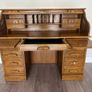 Solid Oak Roll-Top Bureau / Writing Desk Image 8