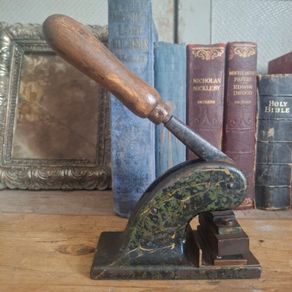 Victorian Cast Iron Desk Embosser Seal