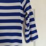 White Blue Striped open shoulder bodycon dress, size S Image 4