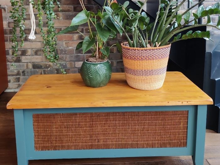 Vintage Upcycled Coffee table/ Blanket Chest
