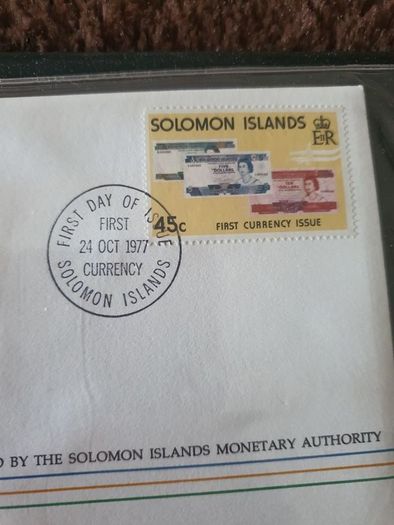 First day of issue presentation set of 5he Solomon island