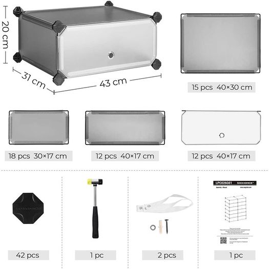 Shoe rack made of plastic shelf system - Free Delivery Nationwide