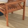 Wooden Garden Love Seat With Coffee Table Image 6