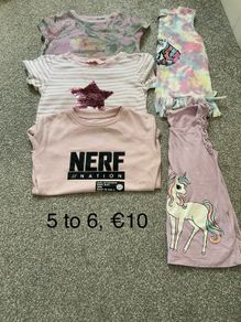 Girls t shirts, 5 to 6