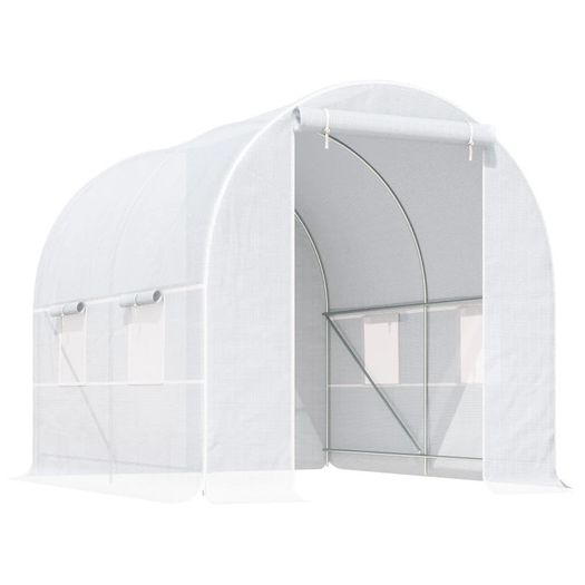 250Lx200Wx200H cm Walk-in Greenhouse-White (FREE SHIPPING)