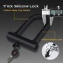 U-Lock for Bicycles, DINOKA U Bicycle Lock + Steel Cable Lock with Holder, 2-in-1 Bicycle Locker, U Lock, Flexible Steel Cable Image 6