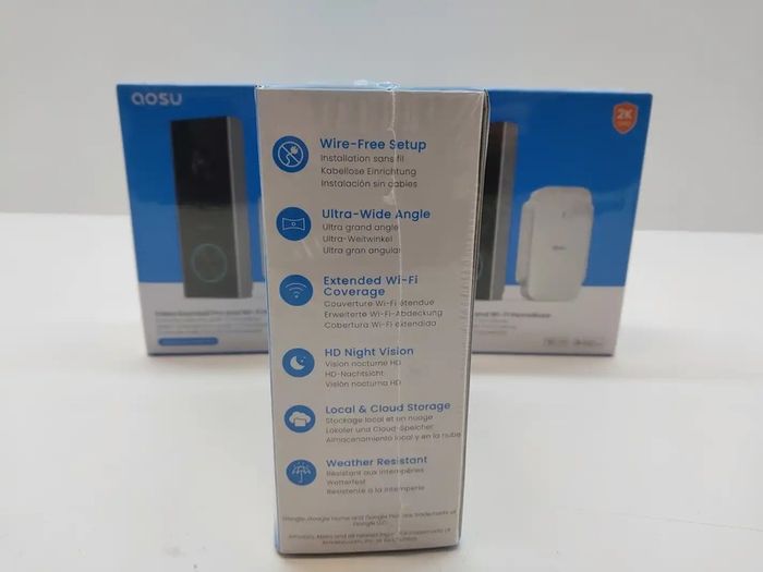 ZERO FEE - Brand New/SEALED aosu Video Doorbell Pro and Wi-Fi HomeBase