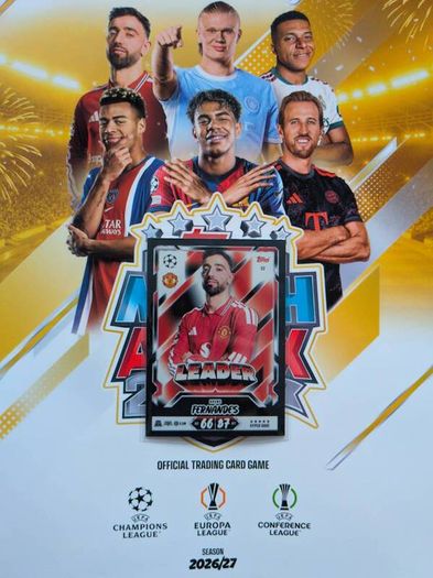 Bruno Fernandes Leader Hyper-Rare Topps Match Attax 20th Anniversary 2026/27