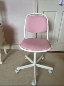 Kids ikea Orfjall pink office swivel chair
