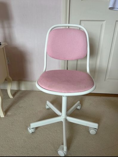 Kids ikea Orfjall pink office swivel chair
