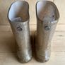 SEED Heritage Gold sparkle girls rain boots Sz EU25 UK7/8 EUC Image 3