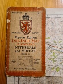 Map Of Scotland Nithsdale And Moffat. Sheet 84.