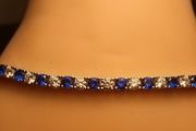 Rhodium Plated Sterling Silver Tennis Bracelet Bargain Price.