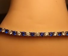 Rhodium Plated Sterling Silver Tennis Bracelet