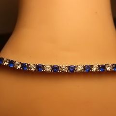 Rhodium Plated Sterling Silver Tennis Bracelet