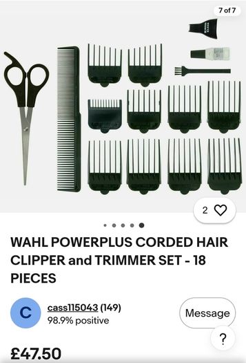 x2 Bundle - Brand New Remington Travel Kit - 13 Piece Set - RRP - 29.99 & Now Added - Wahl Power Plus Corded Hair Clipper x14 Piece Set
