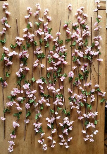 Beautiful 14 X 86cm Large Long Wired Cherry Blossom Artificial Flowers (Bendable)