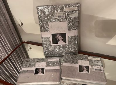 Kylie Minogue Cadence King Size Grey Duvet Cover Bedding Set